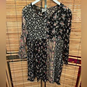 90s floral patch dress women’s small / medium